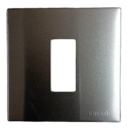 VIMAR PLACCA PER SCATOLA ROTONDA 1 MODULO ALLUMINIO SENZA VITI