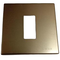 VIMAR PLACCA PER SCATOLA ROTONDA 1 MODULO BRONZO SENZA VITI