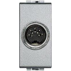 Connettore pentapolare normalizzato DIN per HI-FI BTICINO LIVING LIGHT TECH NT4292