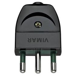 Vimar Spina 2P+T 16A S17 assiale nero