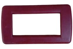 VIMAR IDEA RONDO' PLACCA 4 MODULI SILK ROSSO