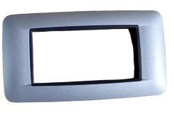 VIMAR EIKON PLACCA ROUND 4M ARGENTO MATT