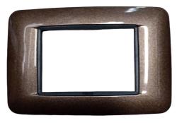 VIMAR EIKON PLACCA ROUND 3 MODULI SIENA METAL