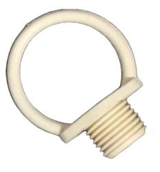 GANCIO MASCHIO 10X1MM PLASTICA BIANCO