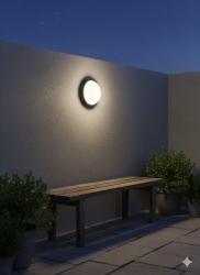 APPLIQUE DA ESTERNO IN POLICARBONATO NERO NIBA 3630 OPNE