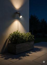 APPLIQUE REGOLABILE DA ESTERNO COLOR ALLUMINIO CON POLICARBONATO TRASPARENTE IGUZZINI