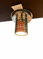 PLAFONE A SOFFITTO CILINDRICO CROMATO 1XGU10 