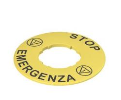 TARGHETTA CON FORO SAGOMATO DISCO GIALLO