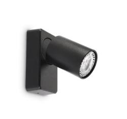 Lampada da Parete RUDY AP1 Nera 1xGU10 Ideal Lux 229010  