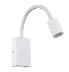 Applique Moderna Tazzoli Acciaio Bianco Luce Led Integrato 3,8W