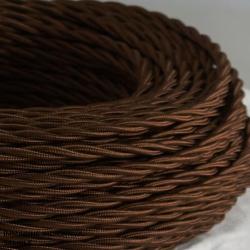 Gambarelli 10310 - cavo treccia seta marrone 3G1,5
