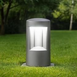 Lampioncino da giardino janet gea luce led grigio metallizzato GES483