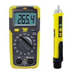 Kit Multimetro digitale e Cercafase senza contatto Etelec 500V AC/DC KS05