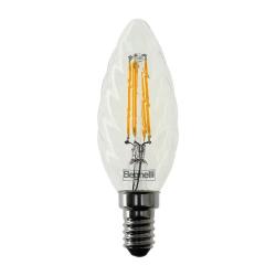 Lampadina Beghelli tortiglione Zafiro LED E14 4W 2700K luce calda 56412