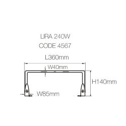 Accessorio installazione a soffitto LIRA UFO LENS BENEITO FAURE 4567 nero  