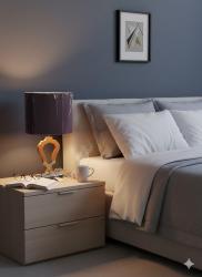 LAMPADA DA TAVOLO STILE CLASSICO CROMO VIOLA 1XE14 