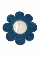 Specchio a Fiore Blu Glitter per Cameretta Bambini