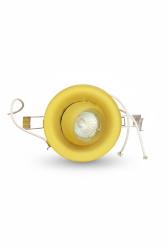 FARETTO DA INCASSO F80 ORIENTABILE TONDO VETRO GIALLO