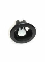 FARETTO INCASSO F100 FISSO TONDO NERO 1XE27