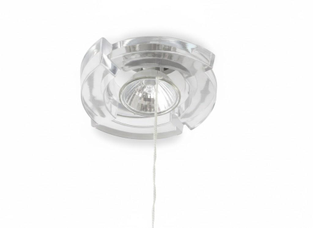 FARETTO DA INCASSO A SOFFITTO TONDO IN CRISTALLO