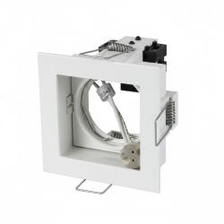 FARETTO DA INCASSO F72 ORIENTABILE QUADRATO BIANCO SENZA VETRO