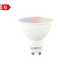 Lampo DIKLED6WRGBW Lampadina LED 6W GU10 16 colori con telecomando, 180 Lumen, Dimmerabile  