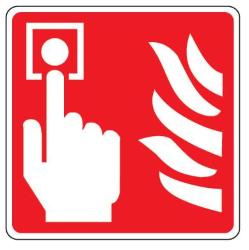 CARTELLO ALLUMINIO PULSANTE ALLARME INCENDIO MM 120