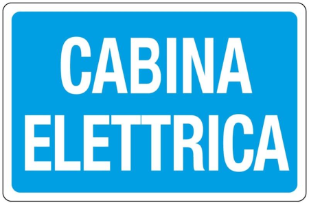 CARTELLO ALLUMINIO CABINA ELETTRICA 300X200