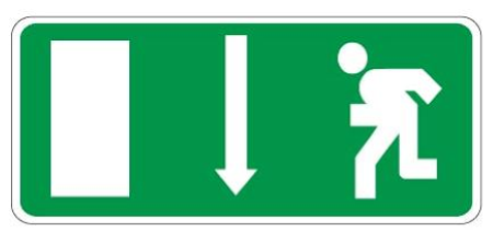 CARTELLO ALLUMINIO USCITA DI EMERGENZA 220X100