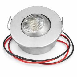 FARETTO DA INCASSO ORIENTABILE TONDO GRIGIO