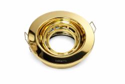 FARETTO DA INCASSO A SOFFITTO PER INTERNI TONDO ORIENTABILE ORO