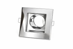 FARETTO DA INCASSO A SOFFITTO QUADRATO IN ACCIAIO SATINATO 12V
