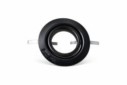 FARETTO DA INCASSO ORIENTABILE TONDO NERO SENZA VETRO