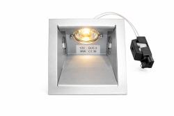 SEGNAPASSO DA INCASSO PER INTERNI ALLUMINIO QUADRATO 1XGU5.3