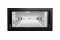 FARO DA INCASSO A SOFFITTO CON CORNICE NERA 1XRX7S