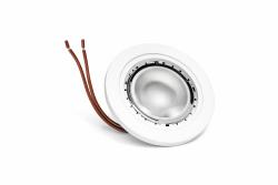 FARETTO DA INCASSO PER MENSOLONI BIANCO CON VETRO SATINATO 1XGU4