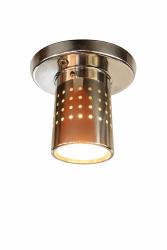 PLAFONE A SOFFITTO CILINDRICO CROMATO 1XGU10 