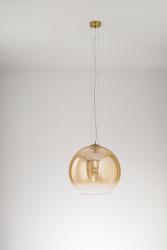 Lampadario vetro soffiato Perenz PLANET 8526 AM 45 E27 LED ambra