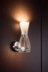 APPLIQUE PER INTERNO IN VETRO SATINATO A FORMA DI BOTTIGLIA 1XE27 A.3150 ROSSINI