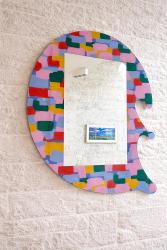 SPECCHIO GLASS DECORATO MULTICOLORE