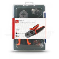 Kit valigetta pinza 98-119 aggraffatrice per terminali a bussola con sezioni da 0,25 a 6mm² - AWG23-10  