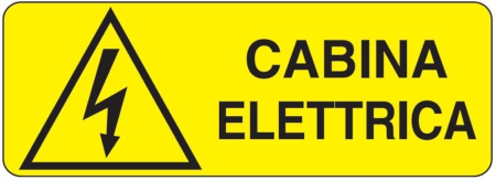CARTELLO ALLUMINIO CABINA ELETTRICA 350x125mm