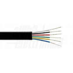 Cavo piattina telefonica 6 poli - Nero