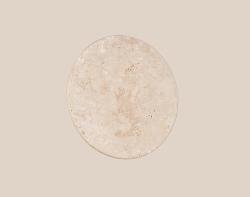 Applique Decorativa Rotonda In Travertino Led 4w 3000k Bobbin Trio