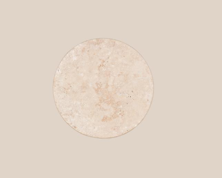 Applique Decorativa Rotonda In Travertino Led 4w 3000k Bobbin Trio