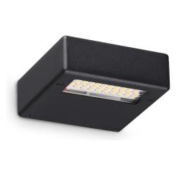 Applique TAB led ap1 Nero (1 luce - 2450 Lumen - 24 W - Bianco caldo) (10x10x3,6cm) 369167