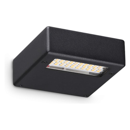 Applique TAB led ap1 Nero (1 luce - 2450 Lumen - 24 W - Bianco caldo) (10x10x3,6cm) 369167