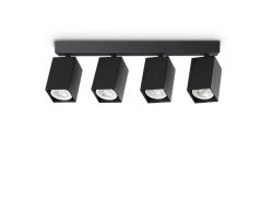 DYNAMITE PL4 LINEAR SQUARE NERO 371368 IDEAL LUX