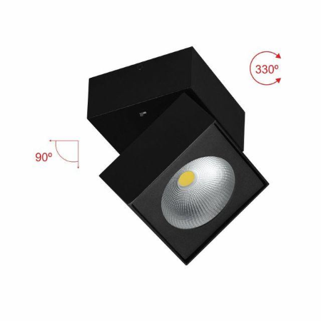 Faretto LED da superficie RUBYC NERO 14W 220/240V CCT colore nero BENEITO FAURE 4231-N