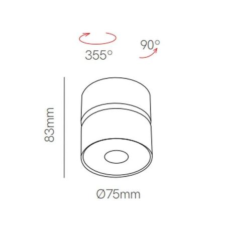 Faretto Led 7W Switch 2700-3200-4000K Bianco MINI CONCORD Beneito Faure 4334-N